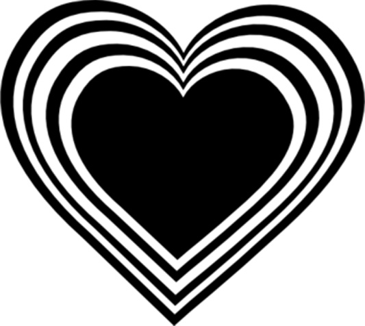 free black and white heart clipart - photo #9