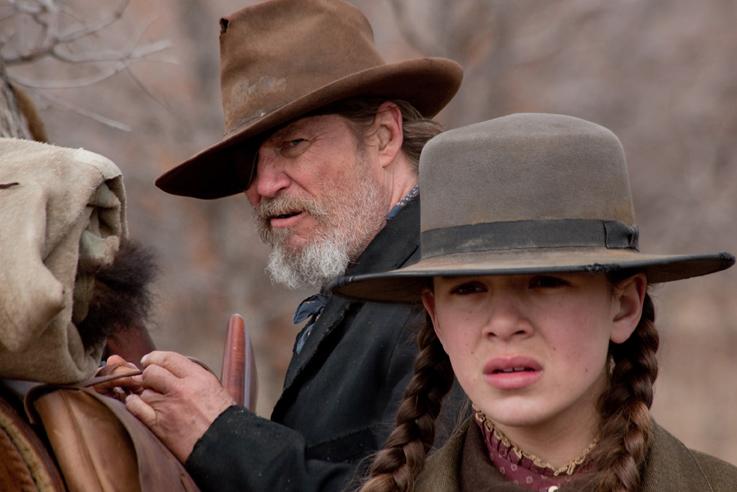 Jeff Bridges plays Rooster Cogburn and Hailee Steinfeld plays Mattie Ross in Paramount Pictures True Grit. 