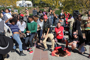 Students participating in East Bay’s very own “Harlem Shake.”