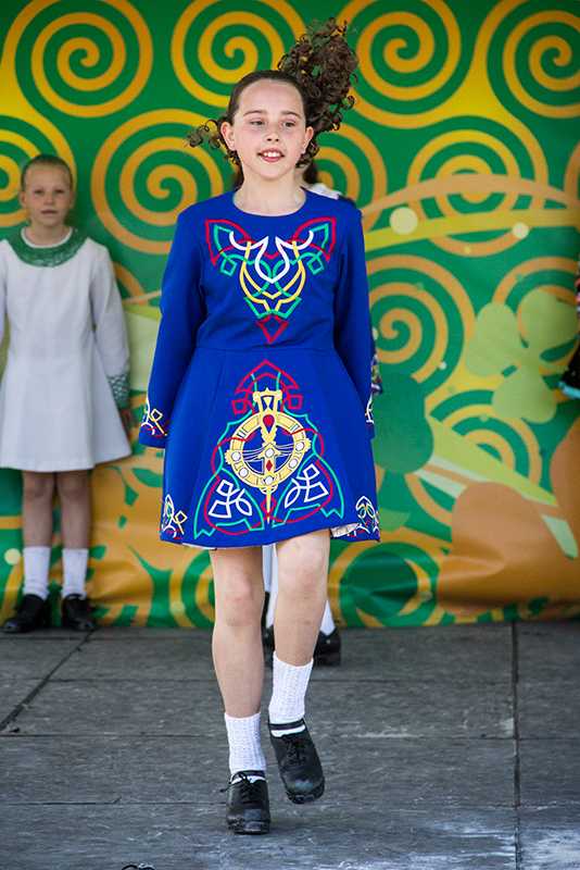 A young Irish dancer performs at the 31st Annual St. Patrick’s Day festival