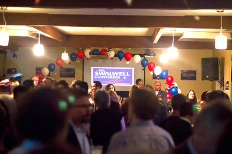 Rep. Eric Swalwell celebrated his victory in the June primary at The Mexican Restaurant & Bar in Hayward.