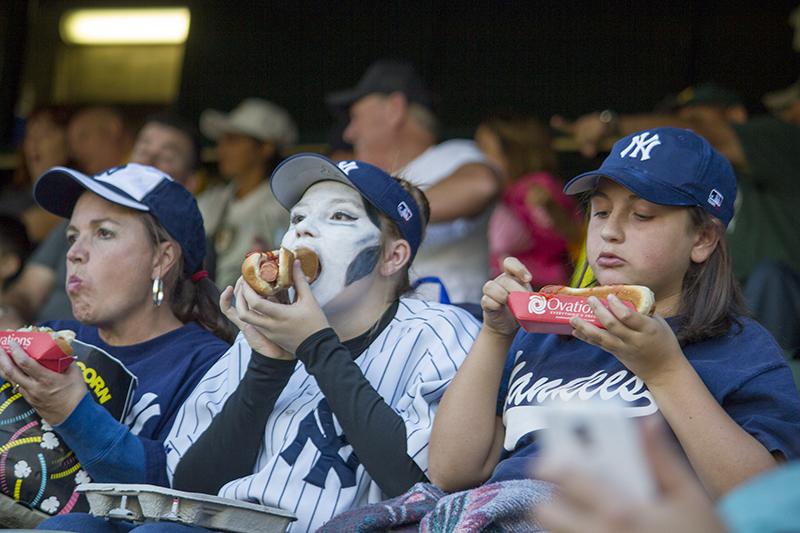 Families came together to eat and watch the last series that Jeter would play in Oakland.