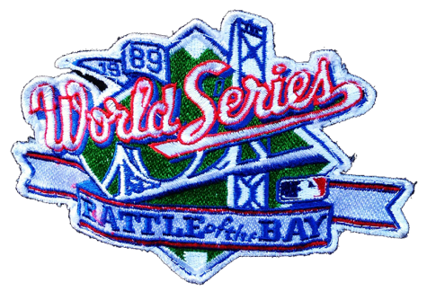 The official logo for the 1989 World Series between the Oakland Athletics and San Francisco Giants.