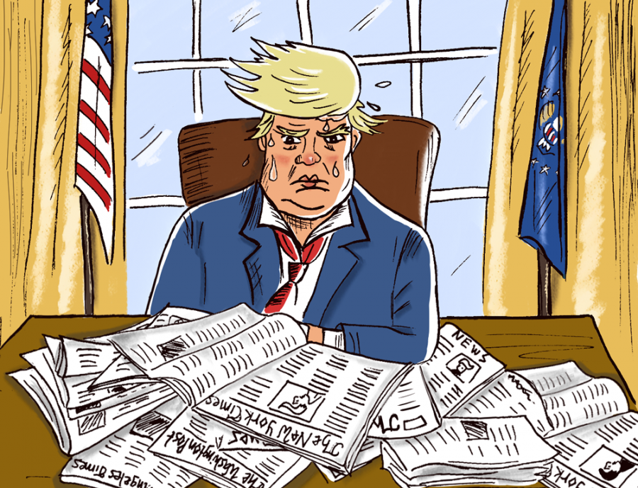 Donald Trump bashes media