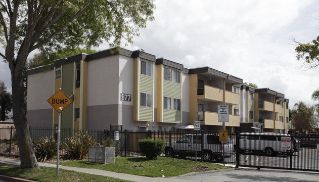 Tennyson Gardens, a 96-unit rental housing complex in South Hayward, is seen here in this Nov. 29 file photo. An Eden Housing plan to renovate Tennyson Gardens and the 62-unit Faith Manor apartment complex nearby is among a list of initiatives being eyed by the city council to sustain affordable housing efforts. (Darin Moriki/Bay Area News Group)