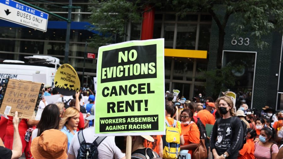 Housing Activists Hold March And Demonstration Calling On Gov. Hochul To End Eviction Ban