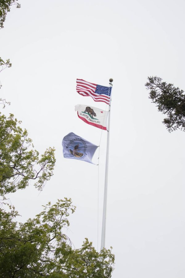 Accompanied by the U.S. American flag and the California State Flag, the Muwekma-Ohlone flag, is the newest addition to Chabot’s campus.
