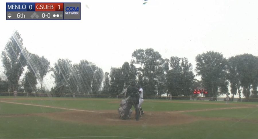 Athletics Department’s coverage of a men’s baseball match between Menlo College and California State University, East Bay