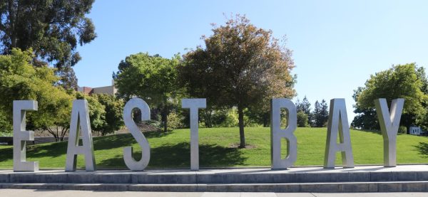 Block East Bay letters located near Student Service and Administrative Building
